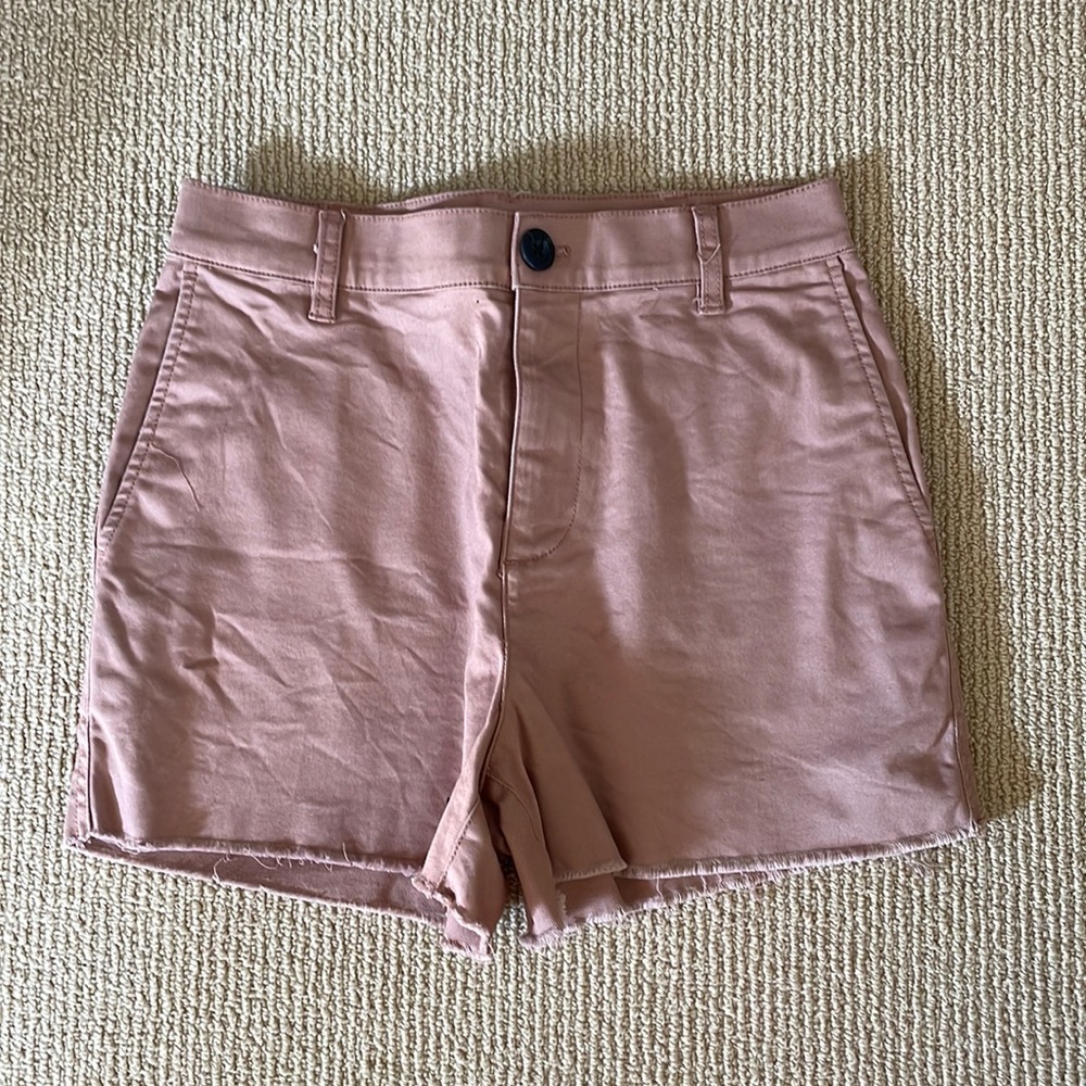 MADEWELL fringe denim jean shorts size 24